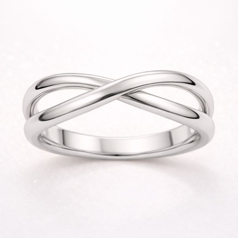 ANILLO LISO ORO BLANCO