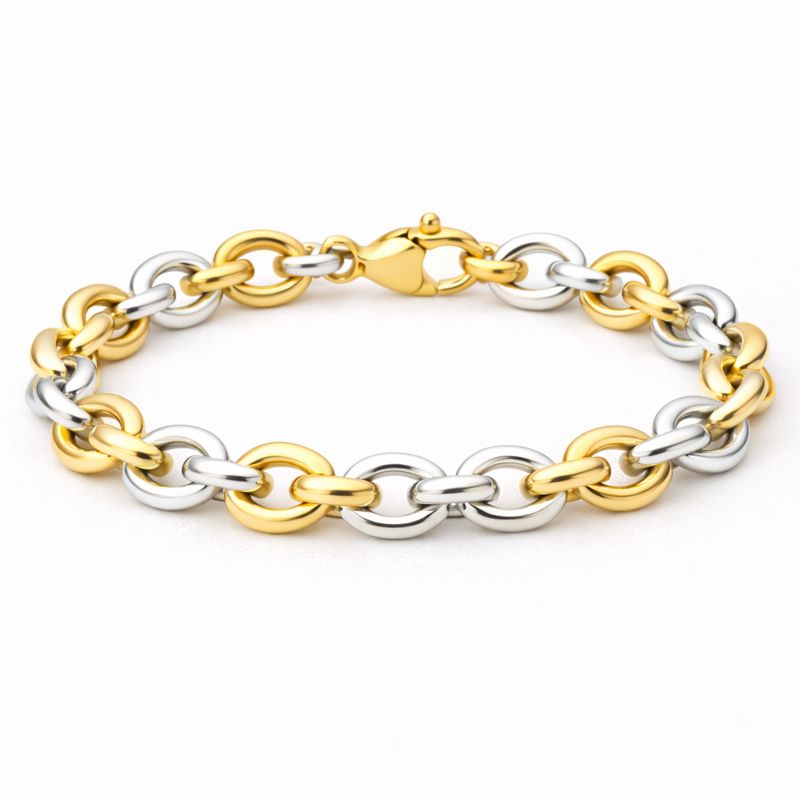 PULSERA ORO BICOLOR