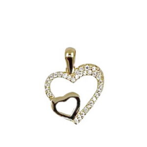 COLG. CIRCONITA 2 CORAZONES O/A PEQ.