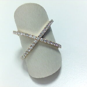 AN. BRILL. 0.47 Ct 2 BANDAS CRUZADAS O/A