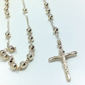 ROSARIO O/A BOLAS 4MM VIRGEN MILAGROSA