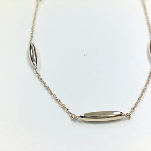 GAR. O/A CADENA Y TUBITOS OVALADOS