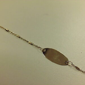 NMO O/A CADENA BARRITAS Y PLAQUITA OVAL