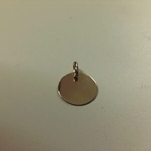 PLAQUITA REDONDA 12 MM O/A CON ANILLA