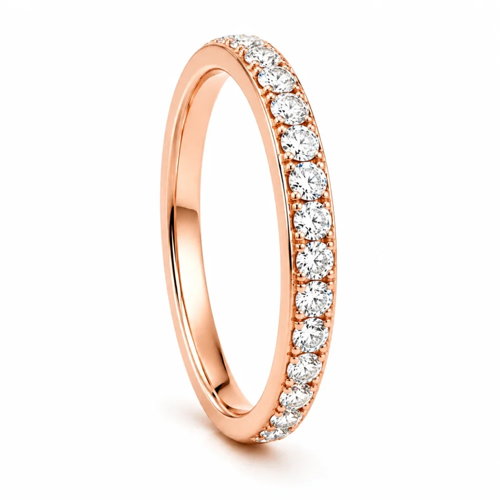 ANILLO ORO ROSA BRILLANTES