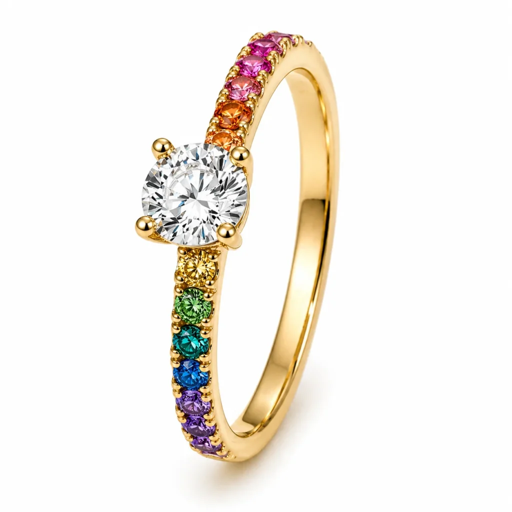 ANILLO PIEDRAS COLOR BRILLANTES