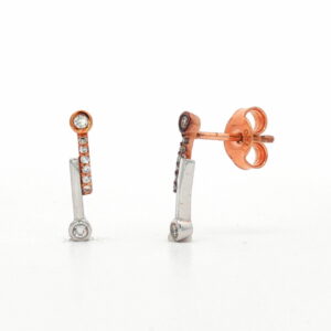 PTES. BRILL 0.10 CT  BICOLOR ROSA/BCO