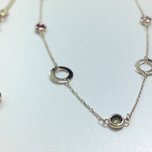 GAR. O/A CIRCULOS Y PIEDRAS COLORES