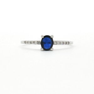 AN OB  BRILL. 0.07 CT SI H + ZAFIRO OVA