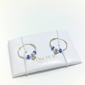 ARO CRISTALES AZUL/BCO. CORAZON O/A