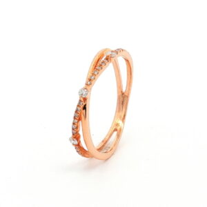AN.OROSA  BRILL. 0.10 CT  2 BANDAS CRUZ