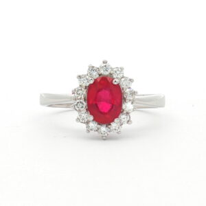 AN OB  BRILL. 0.26 CT  + RUBI 1 CT