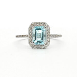 AN OB  BR 0.15 CT + AGUAMARINA 1.10 CT