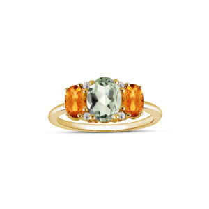 AN. BRI. 0.06 Ct CITRINO/AMAT. VERDE O/A