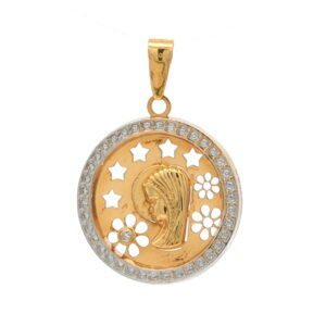 MED. CIRCO. VIRGEN NIÑA BICOLOR 17MM