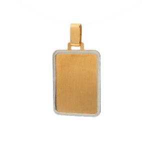 PLACA BICOLOR SATINADA 15 X 22 MM
