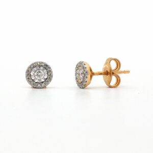 PTES. BRILL. 0.08 + 0.08 Ct ROSETA O/A