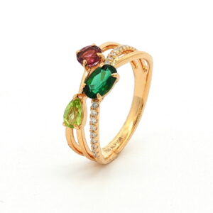 AN. BR. 0.09 CT+ TURMALINAS + PERIDOTO