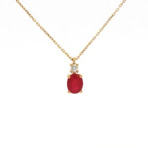 GAR. BR. 0.03 CT + RUBI 0.28 CT O/A 42+3
