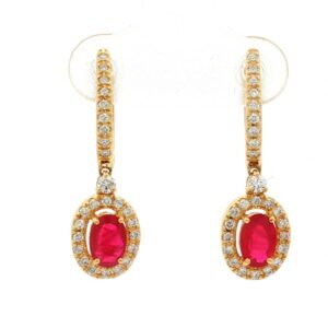 PTE. BRI. 0.406 CT+RUBI OVAL 1.32 CT O/A