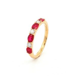 AN. BRI. 0.21 CT + RUBIES 0.70 CT O/A