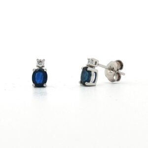 PTE. BRI. 0.07 + ZAFIRO OVAL 0.89 CT O/B