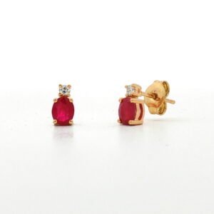 PTE. BRI. 0.07 CT + RUBIES 0.73 CT PRES.