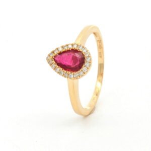AN. BR. 0.12 CT + RUBI PERA 0.95 CT O/A