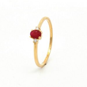 AN. BRI. 0.06 CT + RUBI OVAL 4X3 O/A